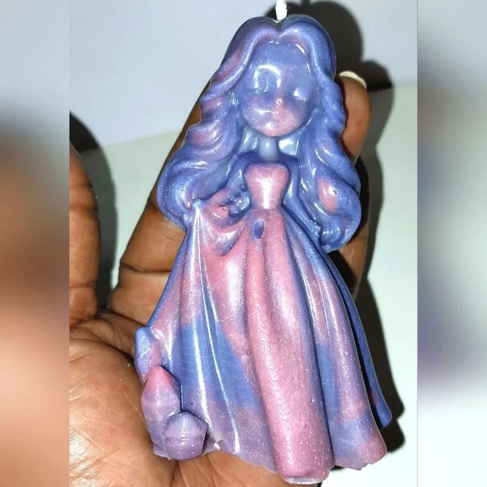 Hand crafted limited edition whimsical princess candle